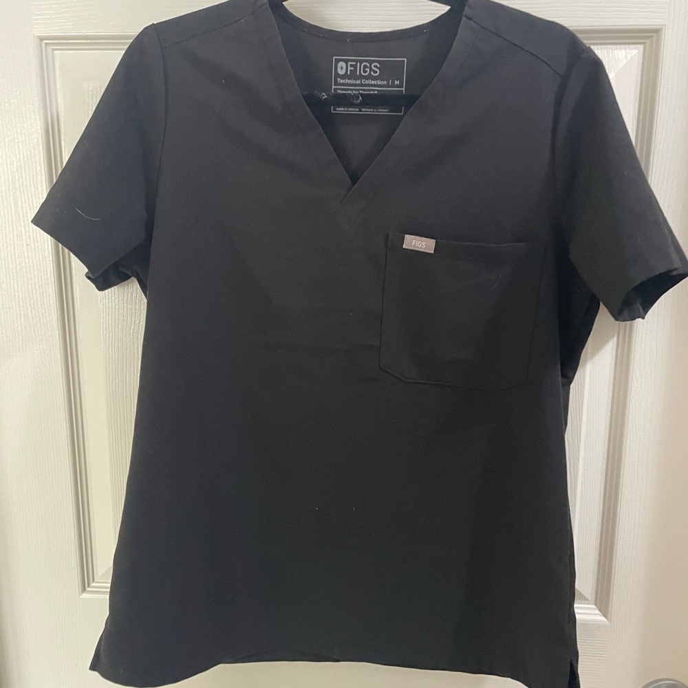 Figs Black Short Sleeve Tee